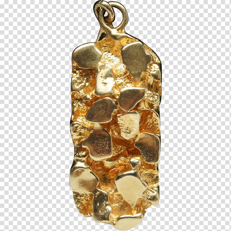 Chicken nugget Gold nugget Charms & Pendants, gold transparent background PNG clipart