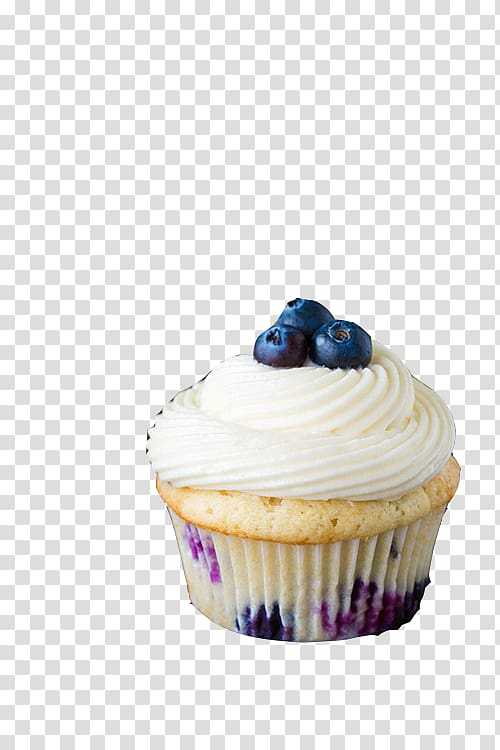 Cupcake Icing Cream Petit four Birthday cake, Blueberry Cake transparent background PNG clipart