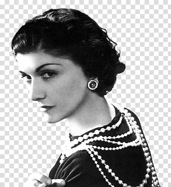 Woman wearing beaded necklace grayscale , Coco Chanel Coco Before Chanel  Chanel No. 5 Chanel: An Intimate Life, chanel transparent background PNG  clipart