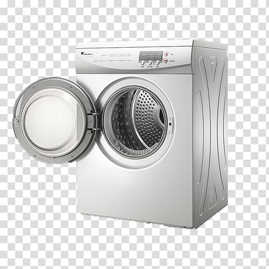 Clothes dryer Home appliance Clothing Washing machine Dry cleaning, Silver gray clothes dryer transparent background PNG clipart