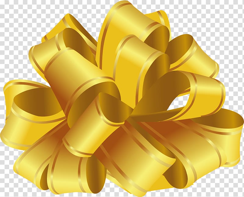Golden butterfly knot transparent background PNG clipart
