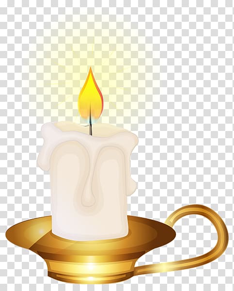 Birthday cake Candle , Yellow Candle transparent background PNG clipart