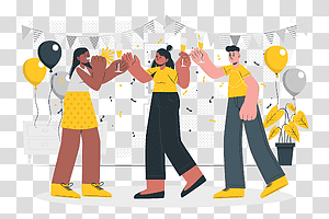 illustration, Celebration, enjoy, friend, drink, party, event, people, fun transparent background PNG clipart thumbnail