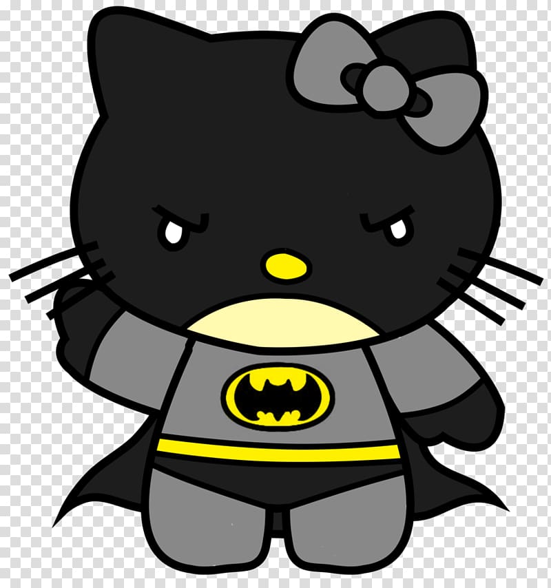 Hello Kitty Batman Batgirl Batwoman Robin, baby batman transparent background PNG clipart