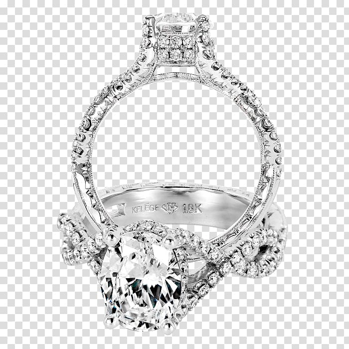 Wedding ring Silver Bling-bling Jewellery, creative wedding rings transparent background PNG clipart