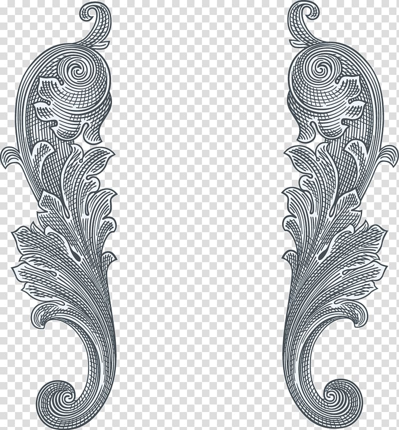 two grey floral illustrations, Column Ornament Architecture Ionic order, Roman column transparent background PNG clipart