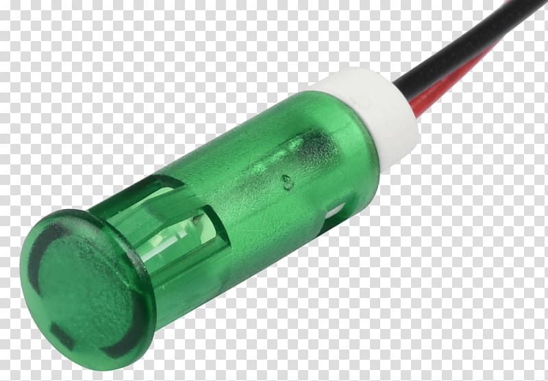 Light-emitting diode Signal lamp Green, light transparent background PNG clipart
