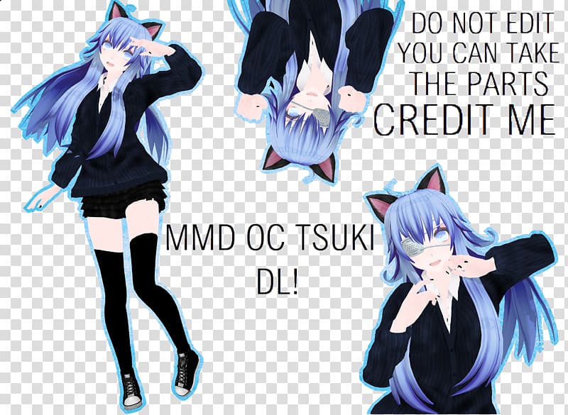 MikuMikuDance Megurine Luka Vocaloid School uniform, girl Tattoos transparent background PNG clipart