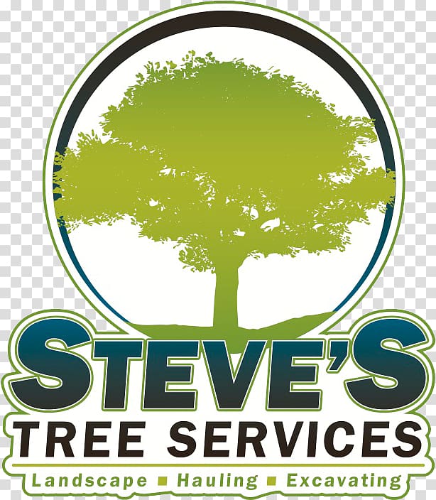 Steve\'s Tree Services, Landscape, Hauling & Excavating Pruning Stump grinder Logo, tree transparent background PNG clipart