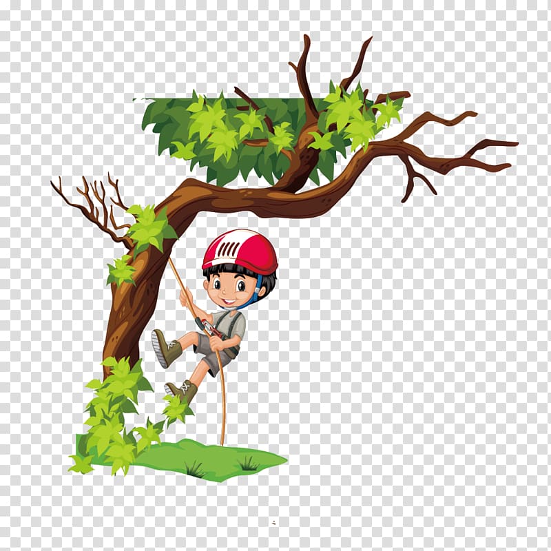 Tree climbing , Boy climbing a tree transparent background PNG clipart