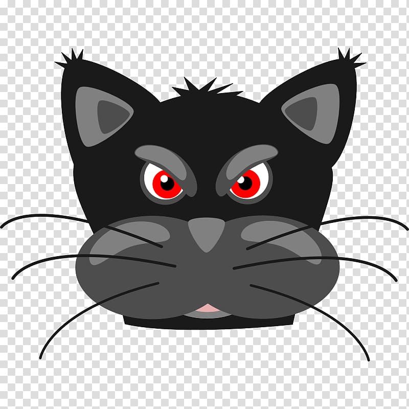 Black cat Kitten , Angry Of People transparent background PNG clipart