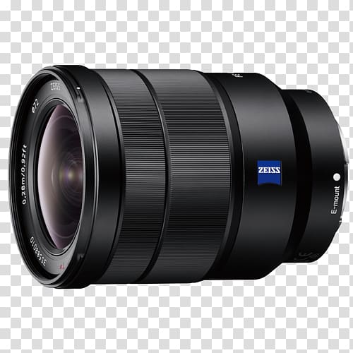Canon EF 16–35mm lens Sony Vario-Tessar T* FE Wide-Angle Zoom 16-35mm f/4.0 ZA OSS Sony E-mount Carl Zeiss AG Sony α, camera lens transparent background PNG clipart