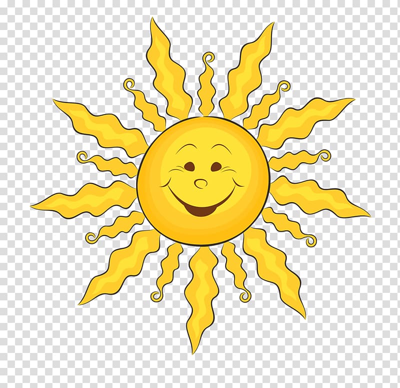 Smiling Sun Smiley , Ub transparent background PNG clipart
