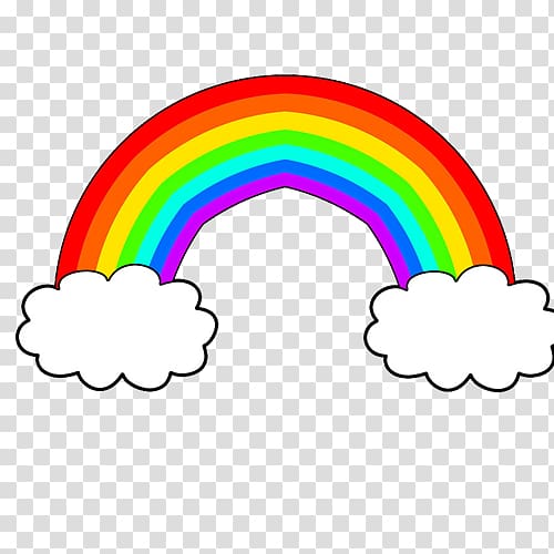 rainbow with clouds , Animation Cartoon Rainbow Drawing, rainbow transparent background PNG clipart