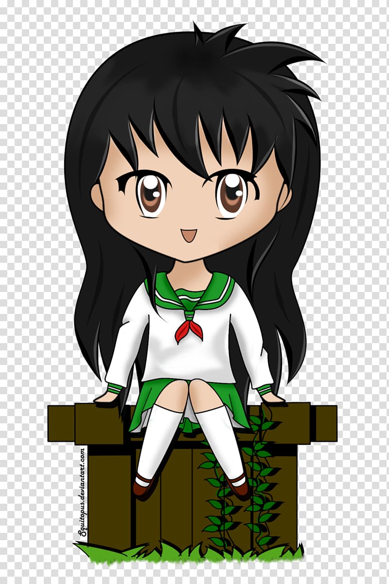 Kagome Higurashi Kikyo Inuyasha Anime Chibi, Chibi transparent background PNG clipart