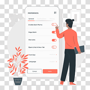 illustration, Preferences, options, phone, device, setup, feature, settings transparent background PNG clipart thumbnail