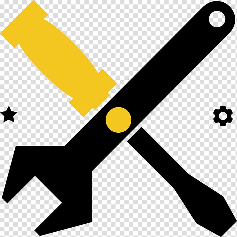 black and yellow wrench and screwdriver , Service Tool Installation Company, Maintenance tools transparent background PNG clipart