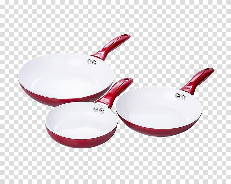 Frying pan Ceramic Cookware Spoon Barbecue, red stoneware dishes transparent background PNG clipart