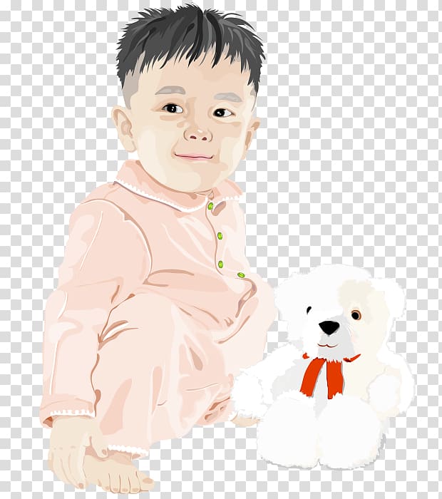 Teddy bear Toy Toddler Jigsaw puzzle, A little boy playing with a teddy bear transparent background PNG clipart