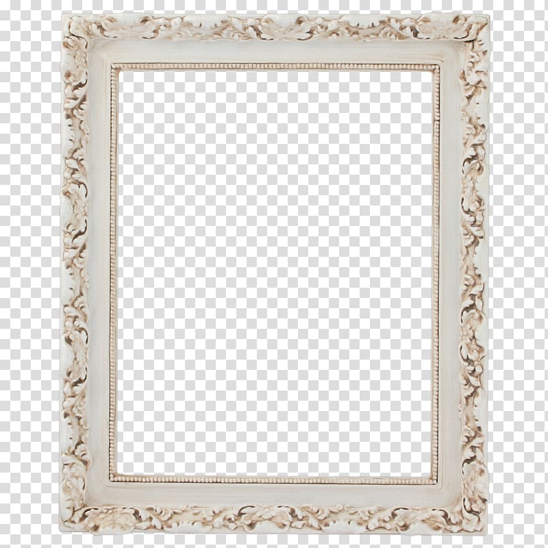 Frames Mirror Antique White Gold, gray frame transparent background PNG clipart