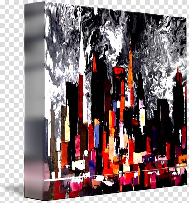 Modern art Modern architecture, watercolor skyline transparent ...