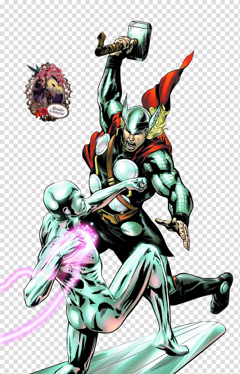 Silver Surfer Thor Comics Galactus Superhero, Thor transparent background PNG clipart