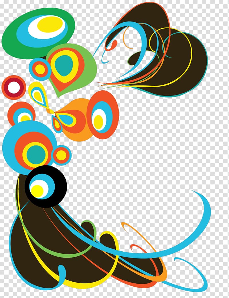 Graphic design Color , Colored circles decoration transparent background PNG clipart