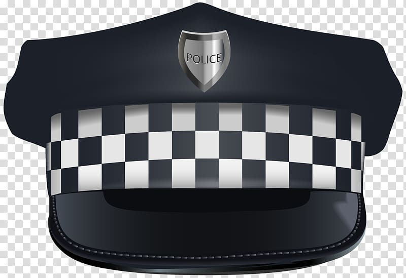 black and white Police peaked hat illustration, Hat Police officer Custodian helmet , Police Hat transparent background PNG clipart