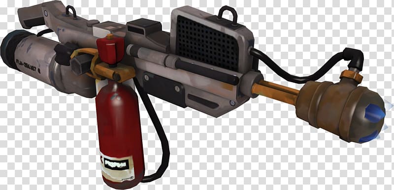 Team Fortress 2 Pyro Flamethrower Weapon Napalm, weapon transparent background PNG clipart