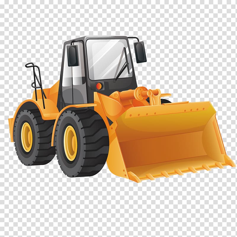 Car Truck Illustration, Bulldozer transparent background PNG clipart