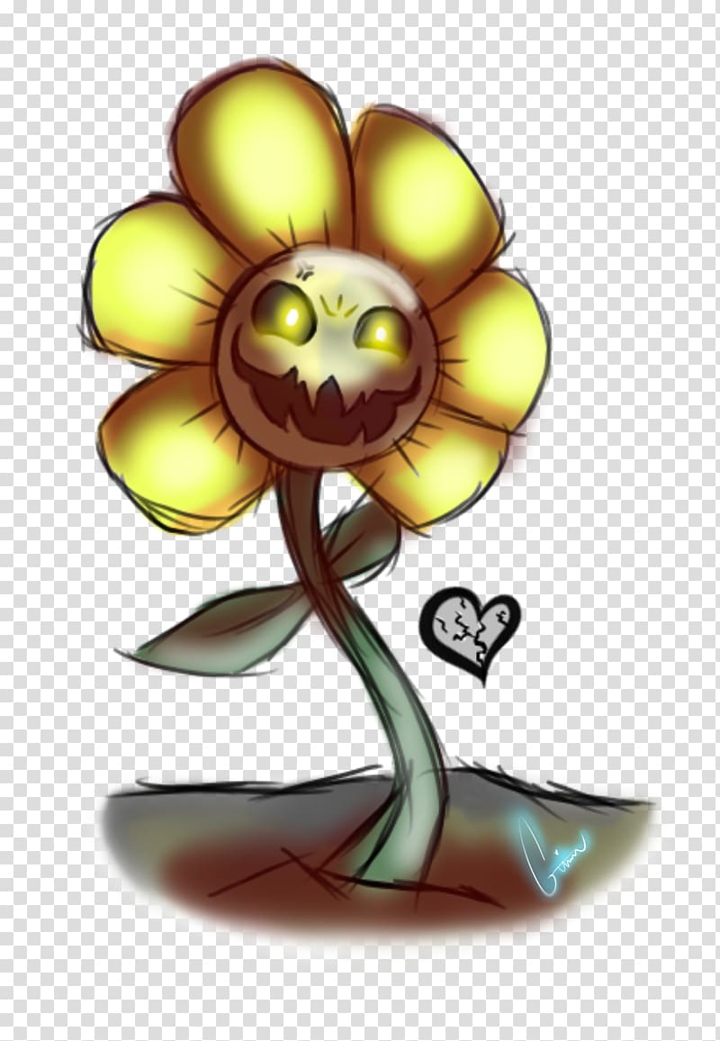 Flowey Undertale Toriel sunflower m Art, golden flowers from undertale transparent background PNG clipart