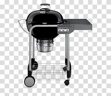 black kettle gas grill with wheels, Weber Performer Charcoal BBQ Grill transparent background PNG clipart