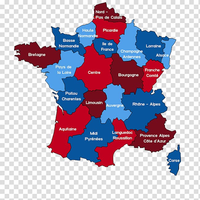 Regions of France Linguistic map, carte poker transparent background PNG clipart