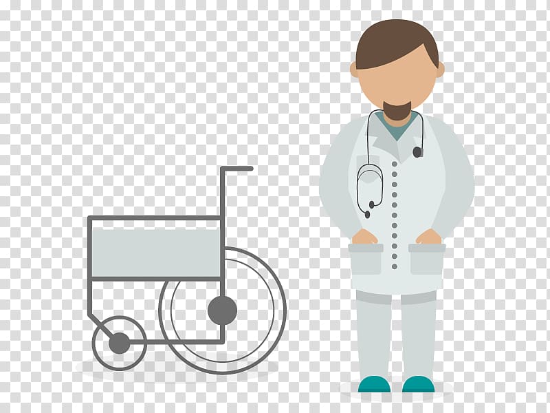 Physician Cartoon Medicine Nurse, Doctor with a wheelchair transparent background PNG clipart