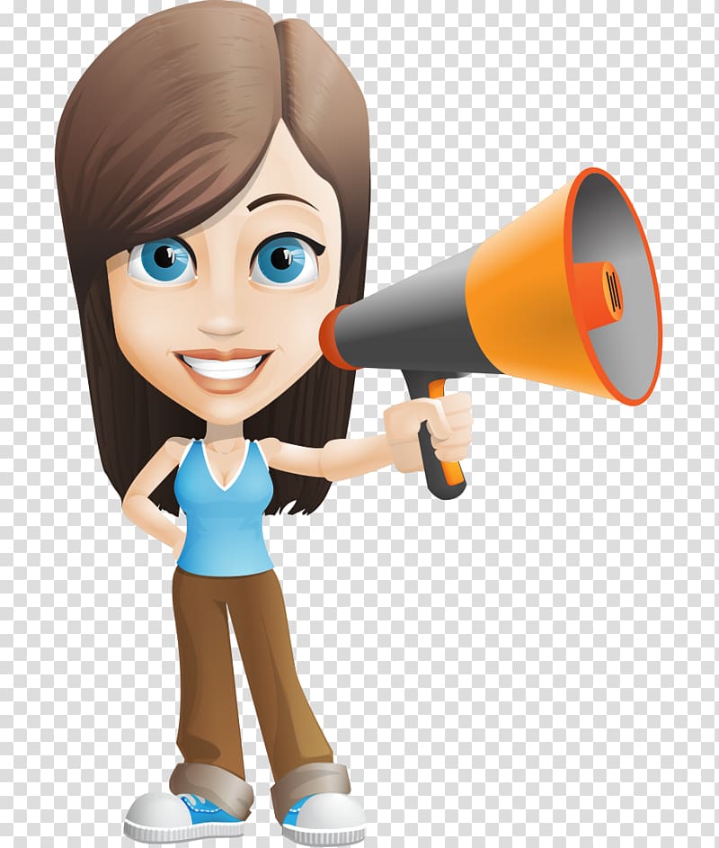 Megaphone , Lovely hand-painted cartoon get loud male beauty transparent background PNG clipart