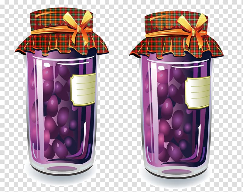 Fruit preserves Canning Jar, Canned blueberries transparent background PNG clipart