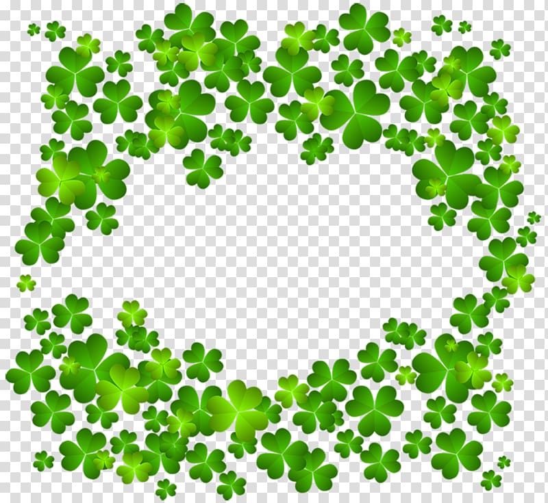 green clover leaves illustration, Four-leaf clover Shamrock , Irish Shamrock Decor transparent background PNG clipart