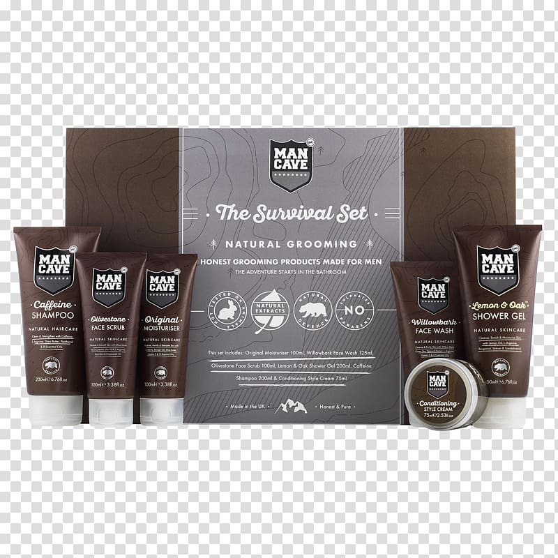 Man cave Cleanser Hair Styling Products Cosmetics Amazon.com, gift set transparent background PNG clipart