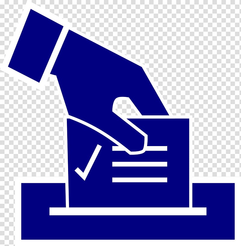 blue paper and hand illustration, Vote Ballot transparent background PNG clipart