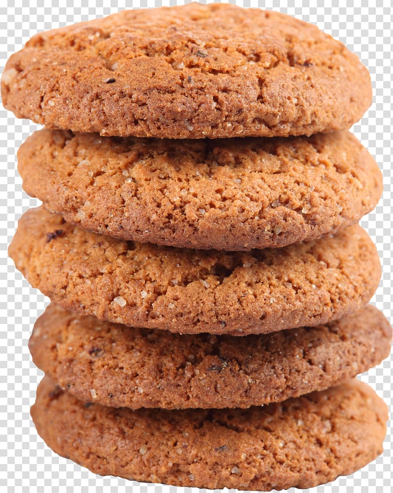 Oatmeal Raisin Cookies Chocolate chip cookie Peanut butter cookie Snickerdoodle Anzac biscuit, Four layers of cookies transparent background PNG clipart