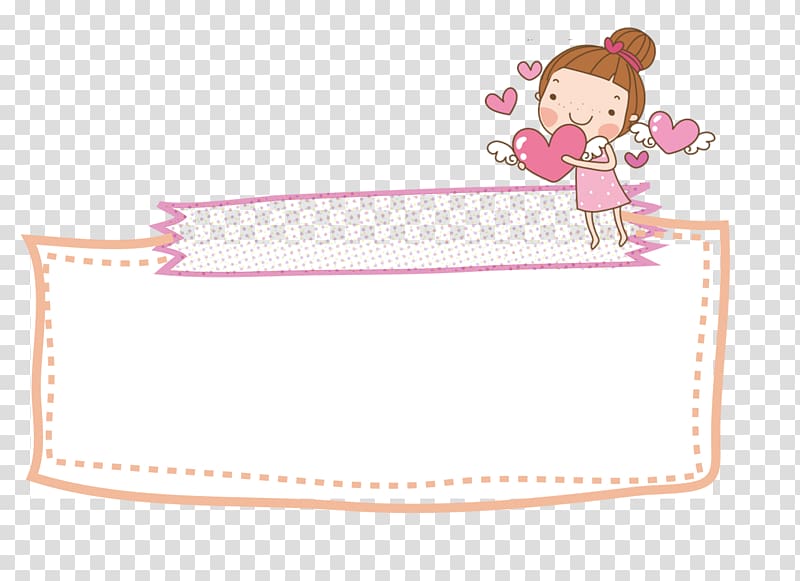 girl holding heart with wings illustration, Cartoon Text box Drawing , Cartoon text box transparent background PNG clipart