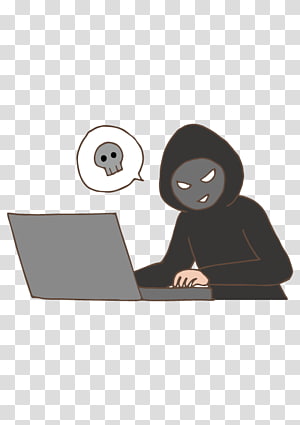 Computer hacker, Cartoon, Black Hair, Technology transparent background PNG  clipart