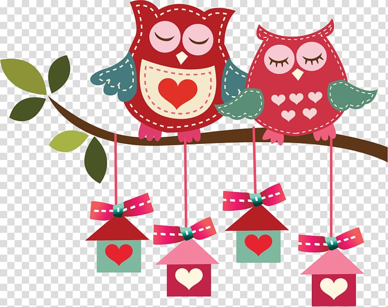 two red owl perched on wood branch, Cross-stitch Embroidery Tapestry Knitting, Branch cartoon owl boxes transparent background PNG clipart