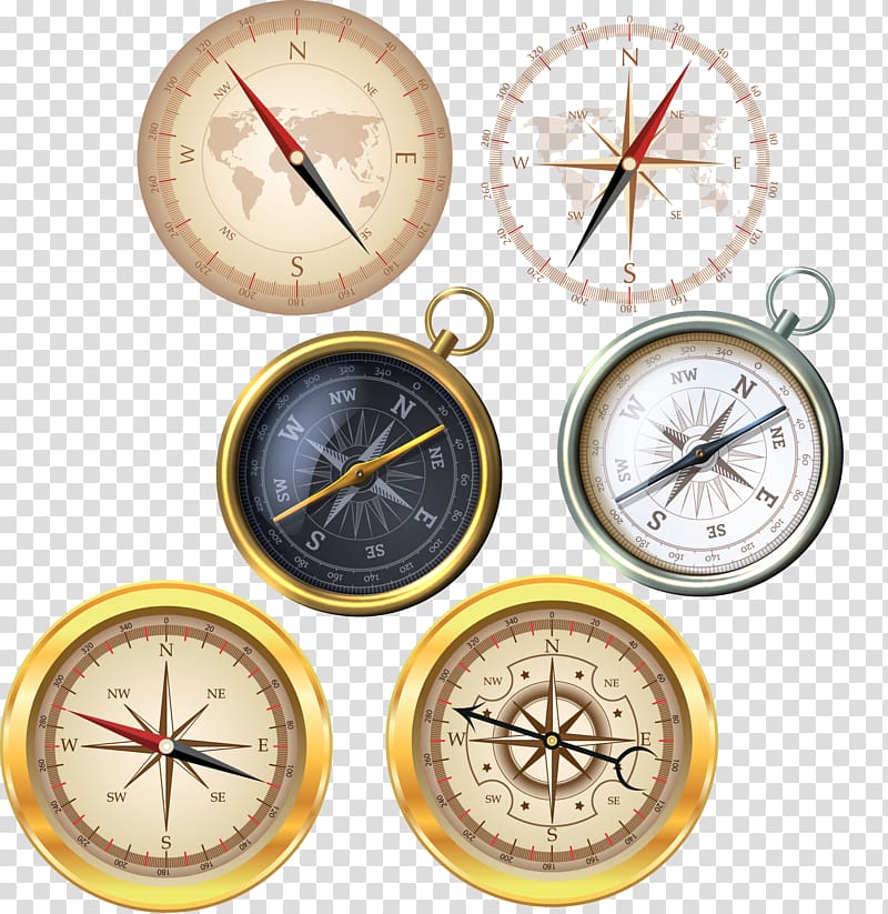 navigational compass s, Euclidean Compass, Medieval nautical compass material Navigation transparent background PNG clipart