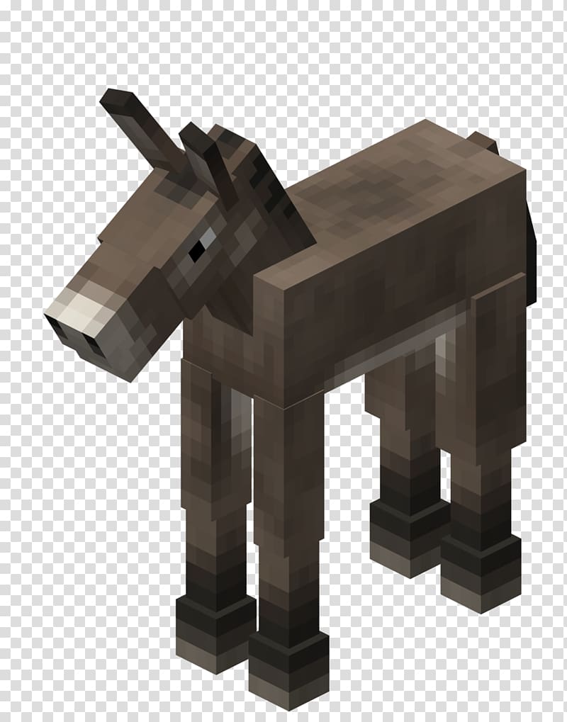 Minecraft: Pocket Edition Mule Horse Donkey, donkey transparent background PNG clipart