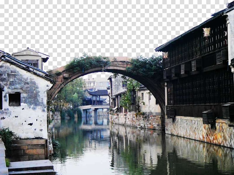 Nanxunzhen Nanxun Old Town Shanghai Jinxi, Kunshan Bridge, Bridge water transparent background PNG clipart