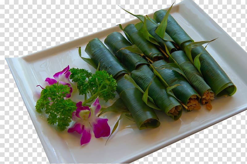 Zongzi Bxe1nh chu01b0ng Rice pudding Bxe1nh txe9t Rice cake, Zongzi in the tray and rice dumplings wrapped in leaves transparent background PNG clipart