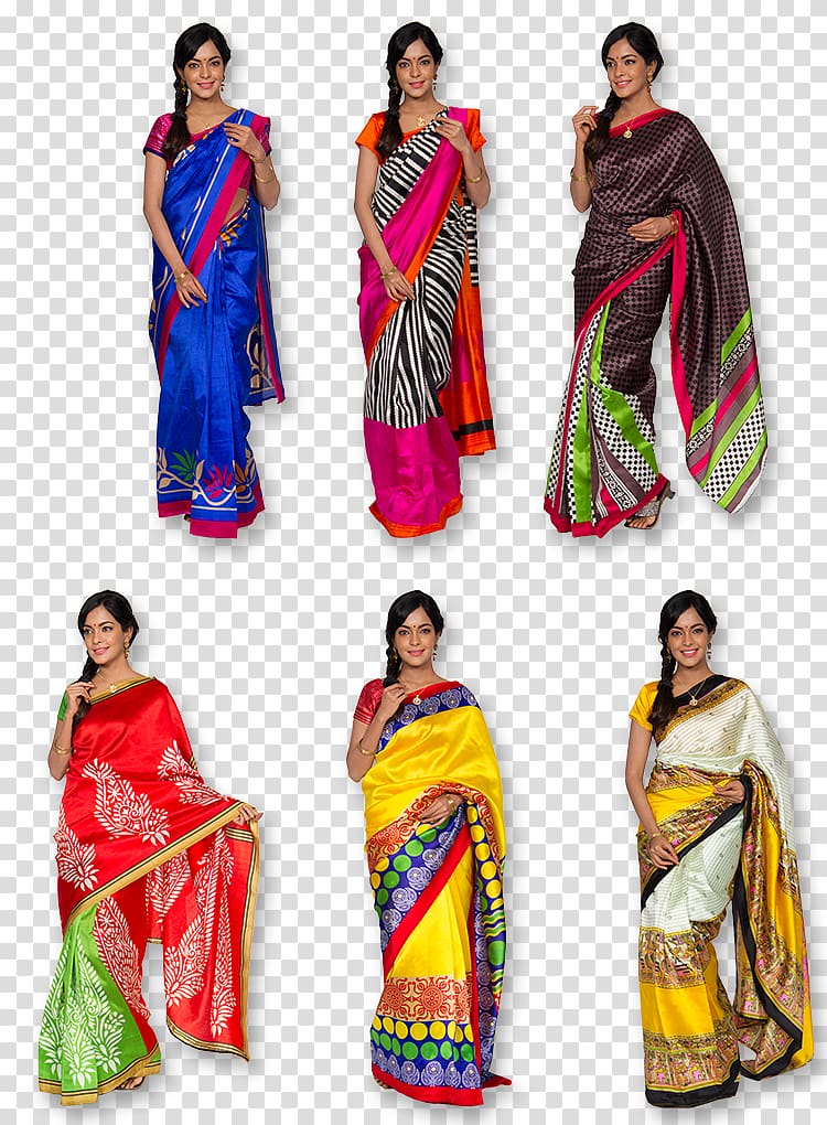 Sari Textile Art silk Cotton, Silk Saree transparent background PNG clipart