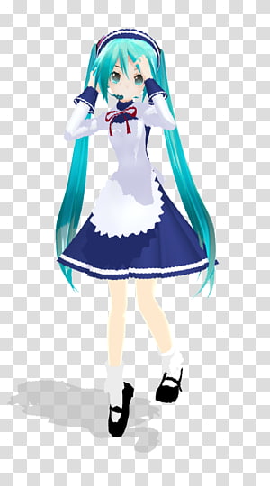 Costume Mangaka Black hair Illustration Uniform, maid miku transparent background PNG clipart thumbnail