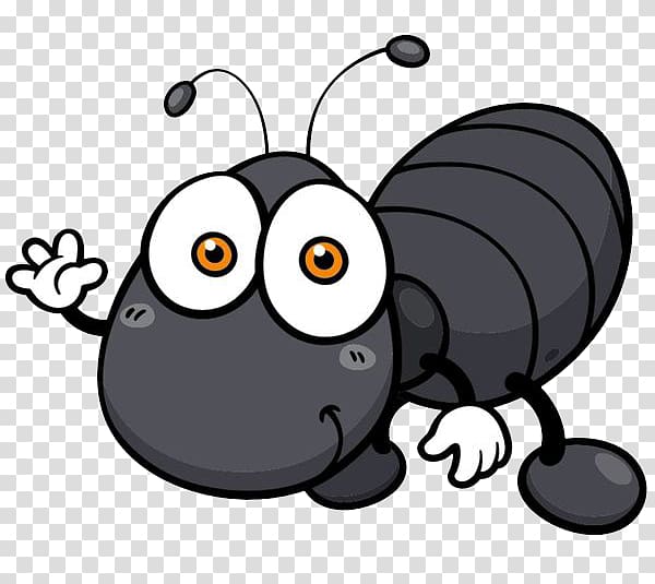 Cockroach Insect Cartoon Illustration, Waving ants transparent background PNG clipart